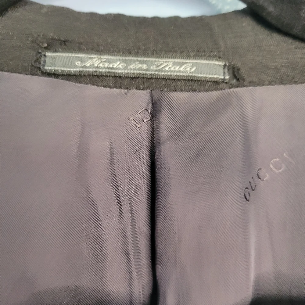 Gucci Men's Sports Wool Blazer Coat in Grey Size 43R (see measurements)